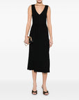 Elisabetta Franchi Elisabetta Franchi V-neck sleeveless side slit mid-length Knitted midi dress