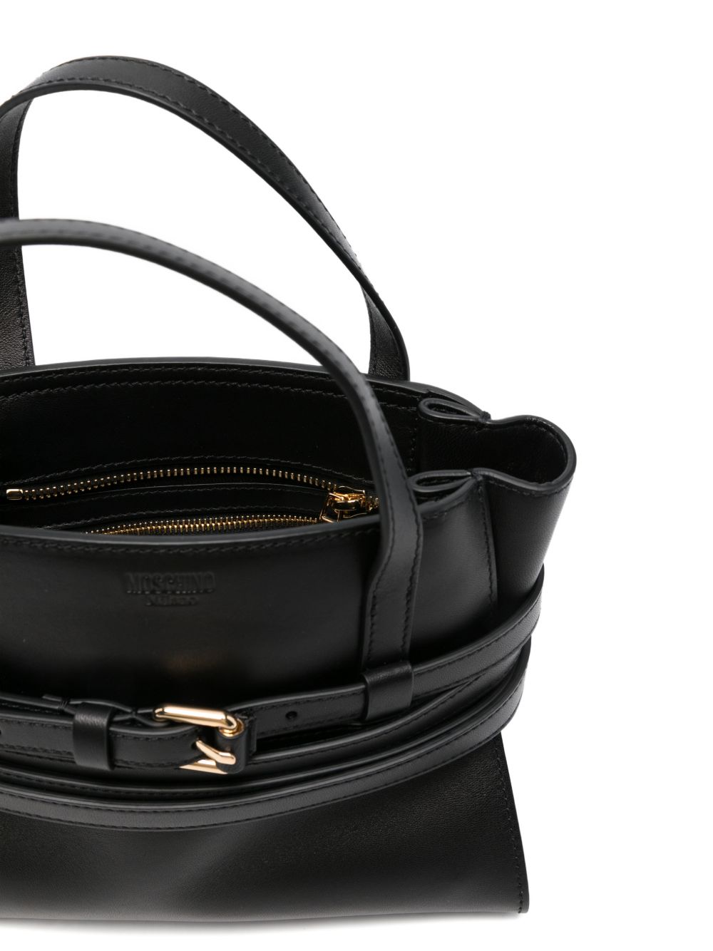 Moschino Moschino Tie Me small leather handbag