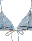 Diesel Diesel denim triangle bikini top.