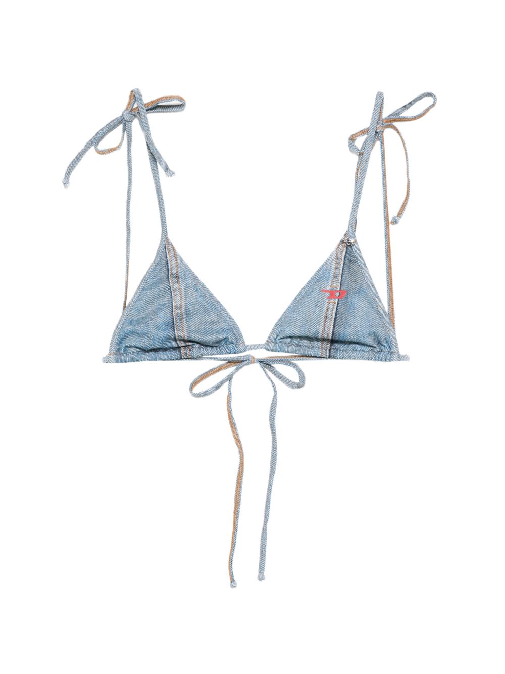 Diesel Diesel denim triangle bikini top.