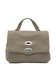 Zanellato Zanellato Postina® Baby Bag In Hammered Grey Creta Leather