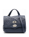 Zanellato Zanellato Postina® Baby Bag In Cactus Blue Glass Blown Leather