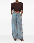 Etro Etro Printed wide-leg trousers