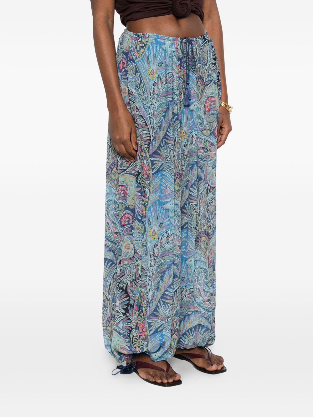 Etro Etro Printed wide-leg trousers