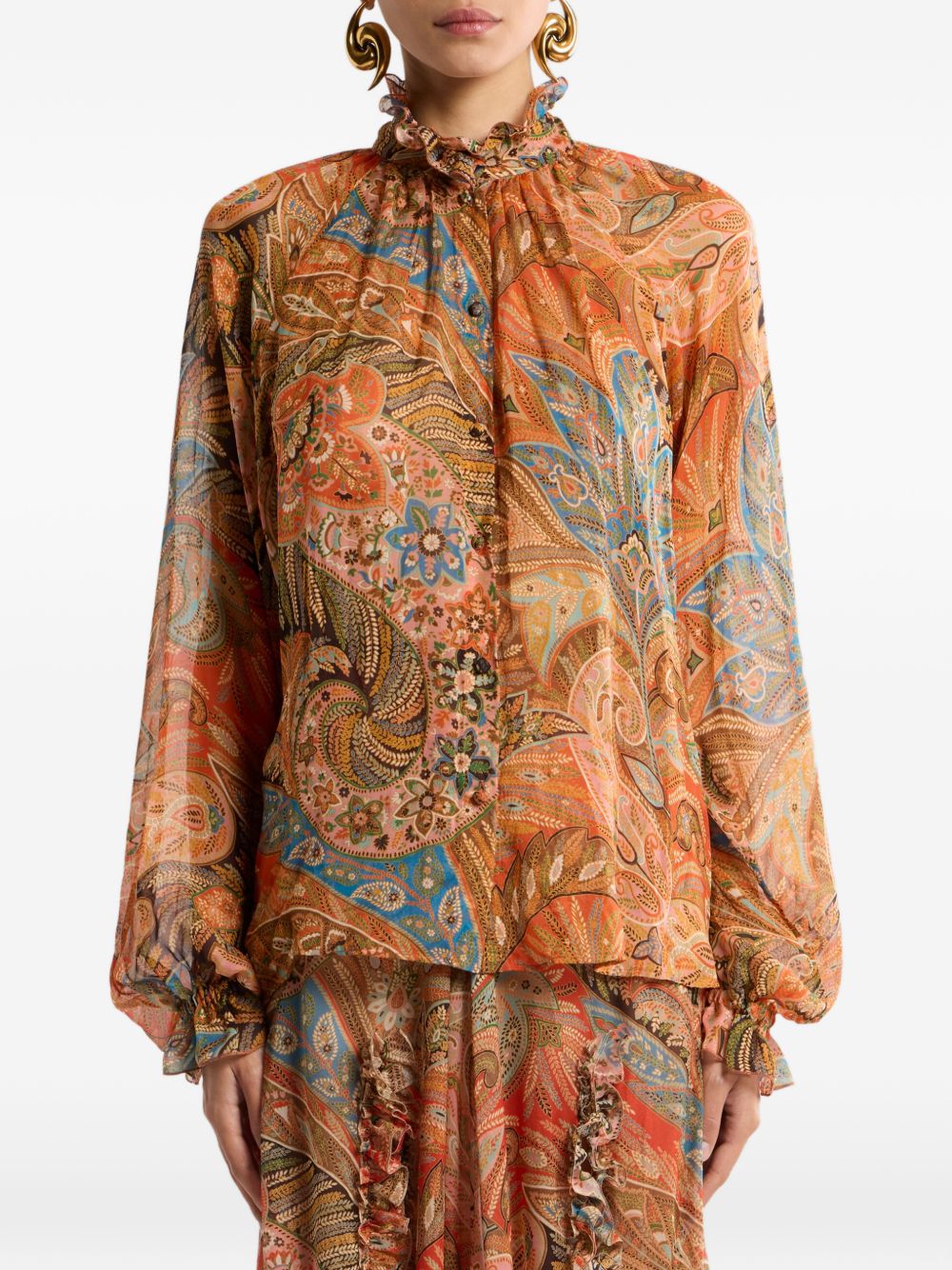Etro Etro Printed silk shirt
