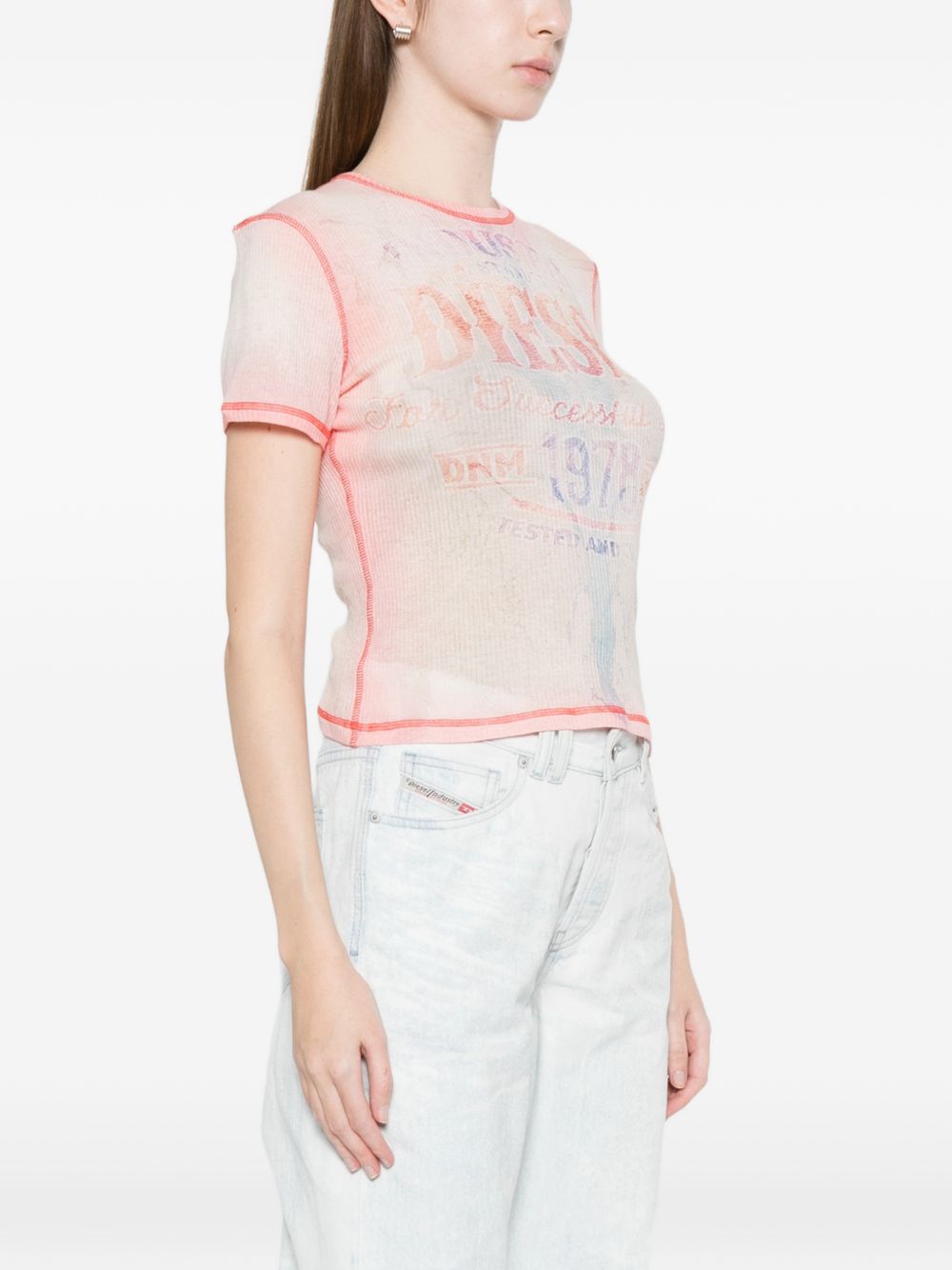 Diesel Diesel ribbed texture Cotton t-shirt