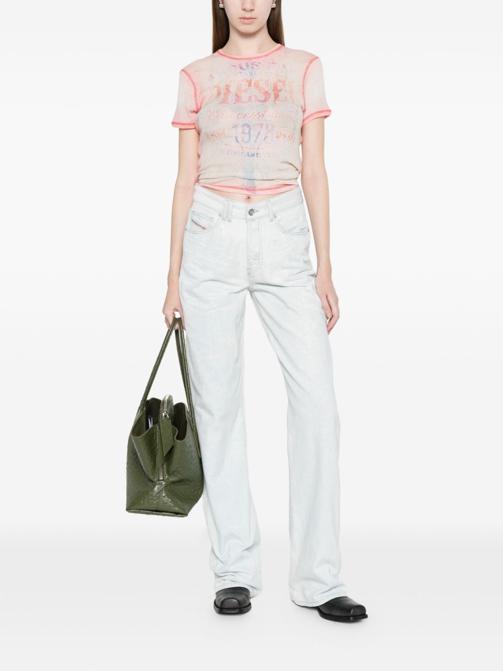 Diesel Diesel ribbed texture Cotton t-shirt