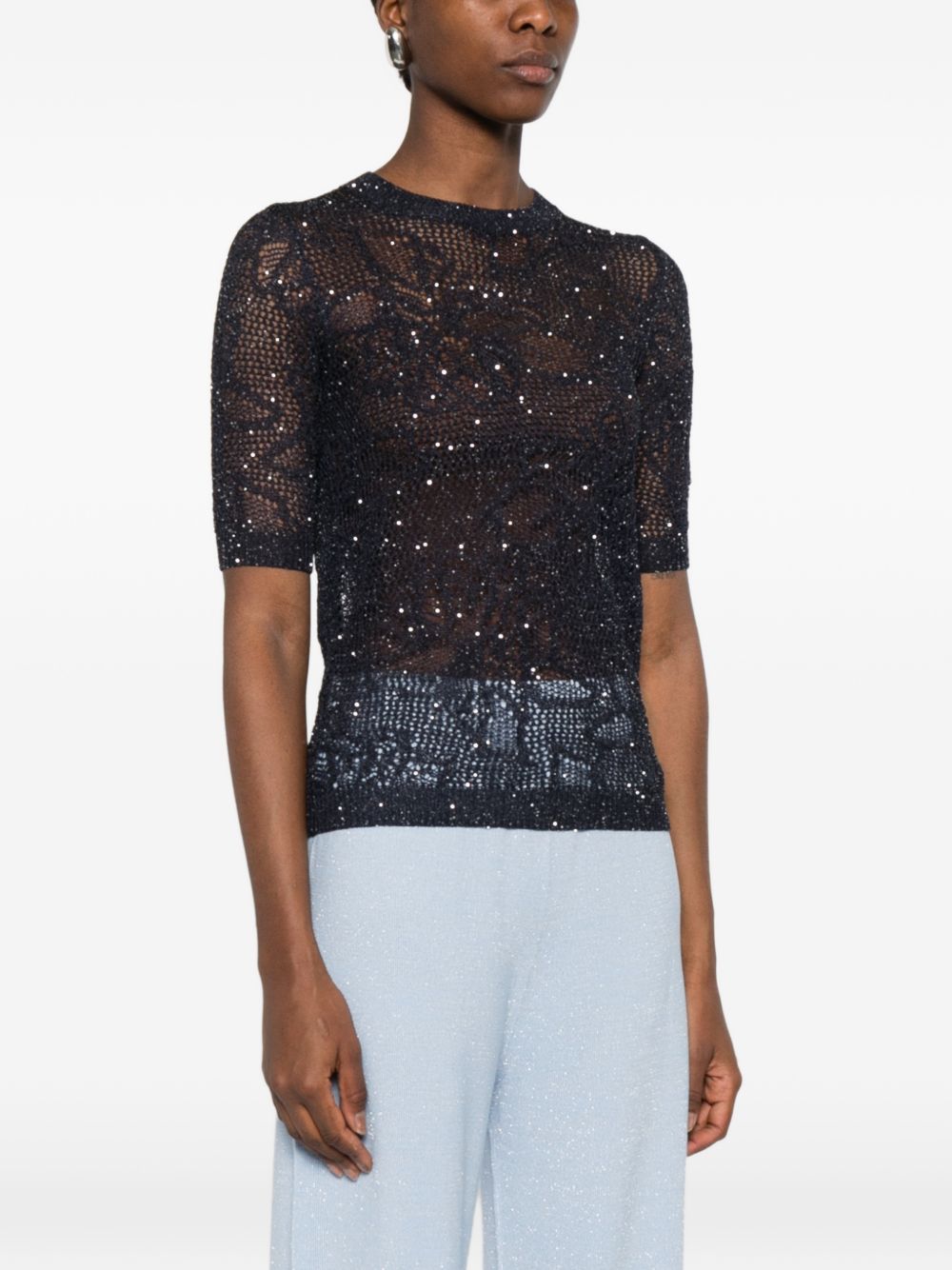 Fabiana Filippi Fabiana Filippi Openwork t-shirt