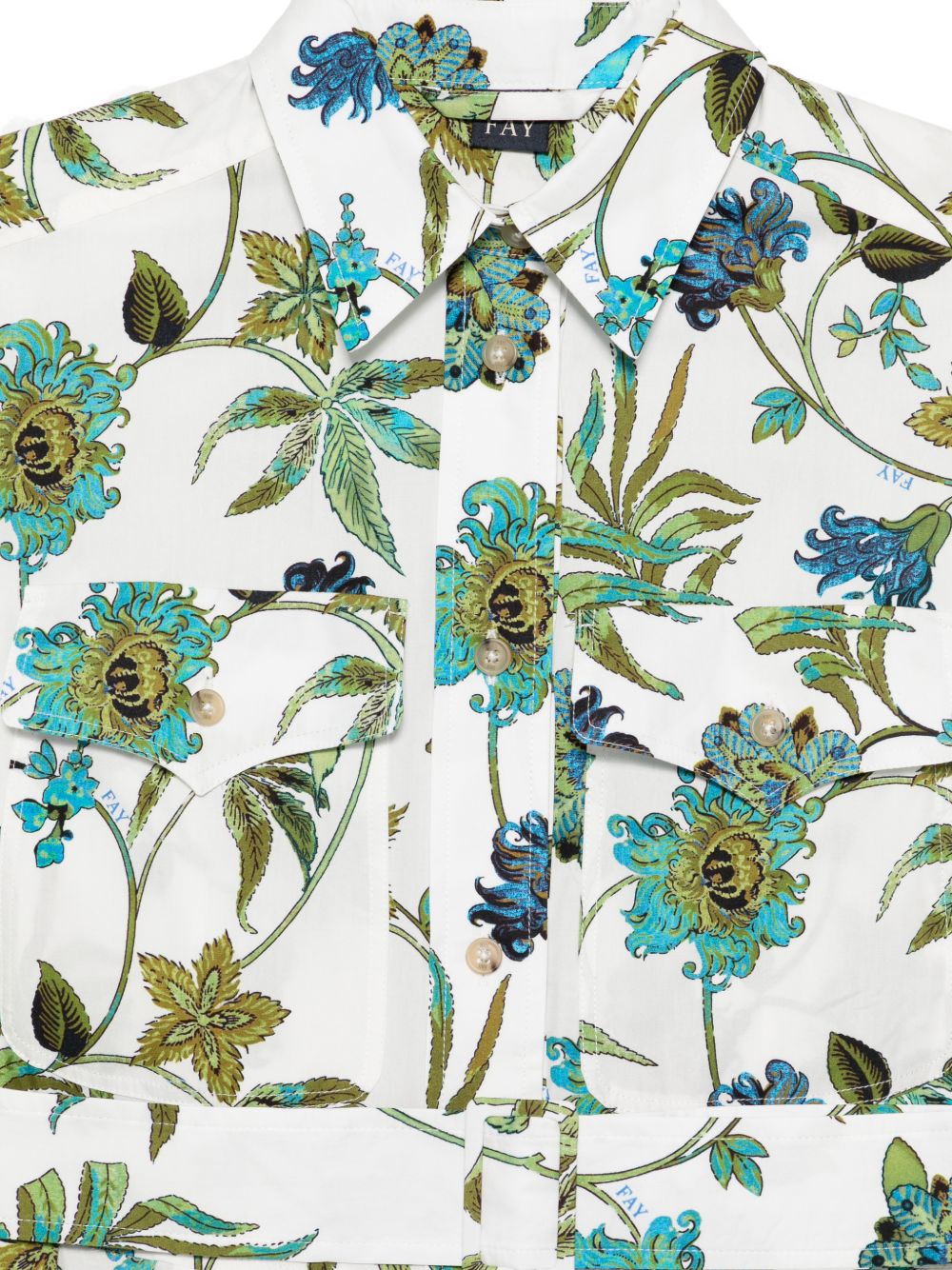 Fay Fay Printed cotton chemisier dress