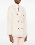 Elisabetta Franchi Elisabetta Franchi V-neck patch pockets Cotton double-breasted jacket