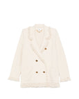 Elisabetta Franchi Elisabetta Franchi V-neck patch pockets Cotton double-breasted jacket