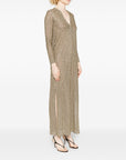 Siyu Siyu V-neck long sleeves Money kaftan dress