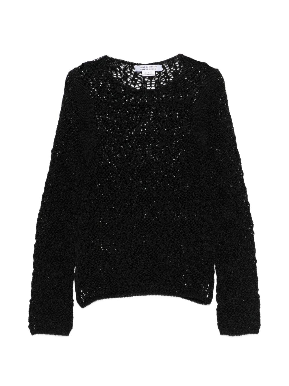 Comme Comme Comme Comme Open-knit crewneck sweater
