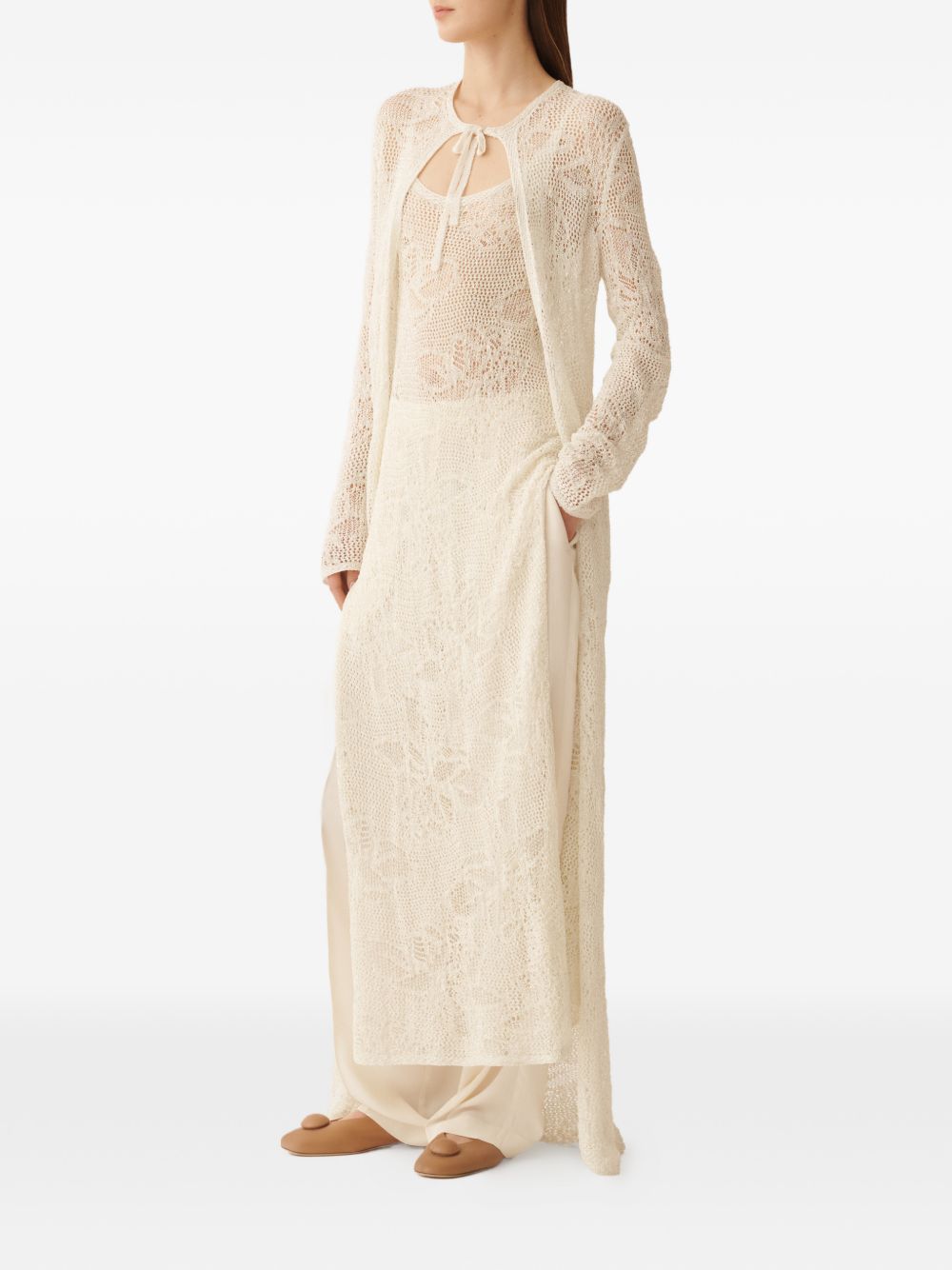 Fabiana Filippi Fabiana Filippi Crochet long cardigan