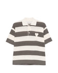 Ami Paris Ami Paris Ami De Coeur striped polo shirt