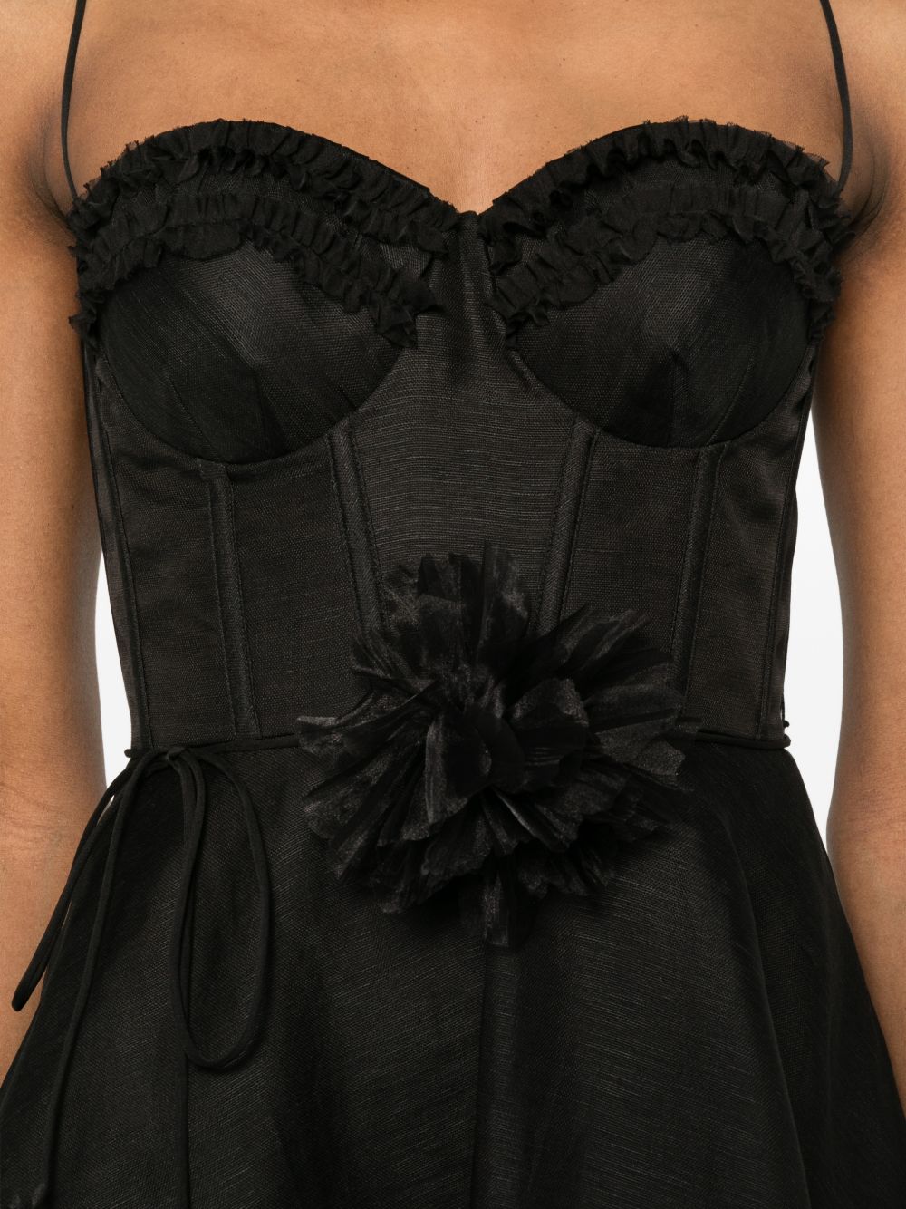 Zimmermann Zimmermann Luna linen and silk mini dress