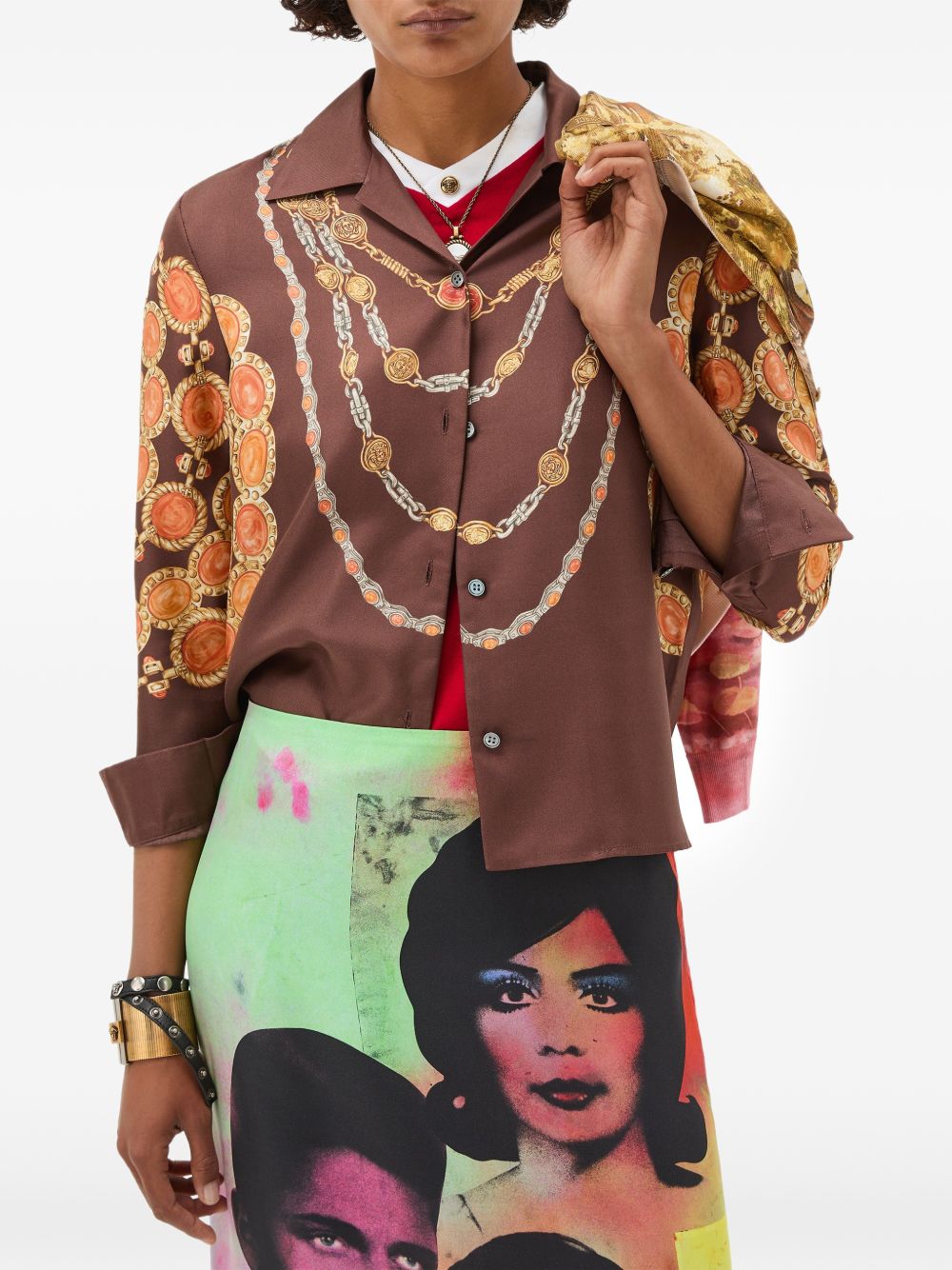 Versace Versace Printed silk shirt