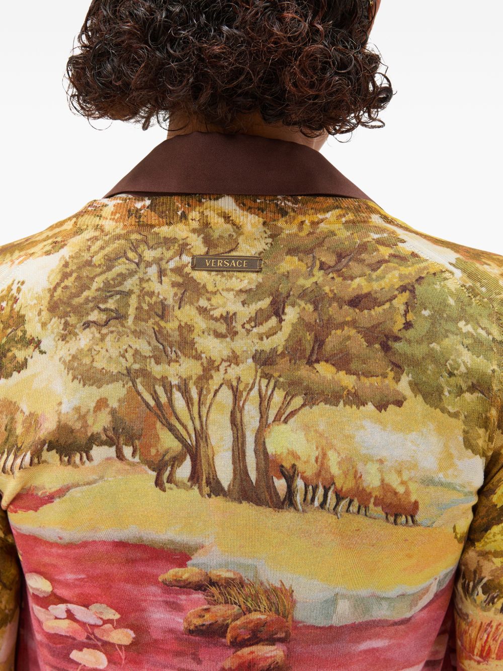 Versace Versace IT Printed silk cardigan