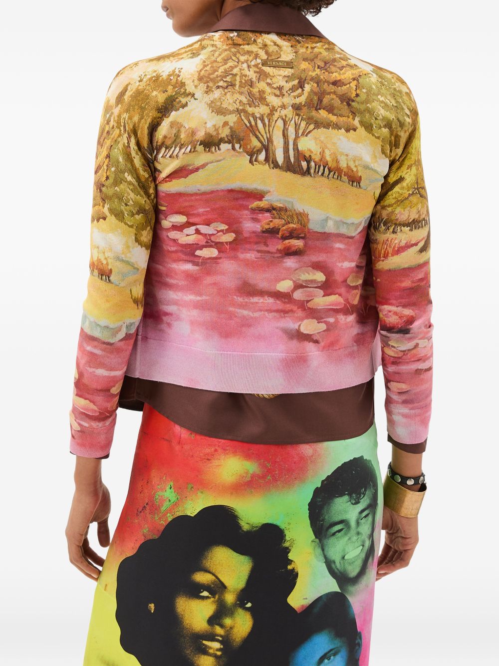 Versace Versace IT Printed silk cardigan