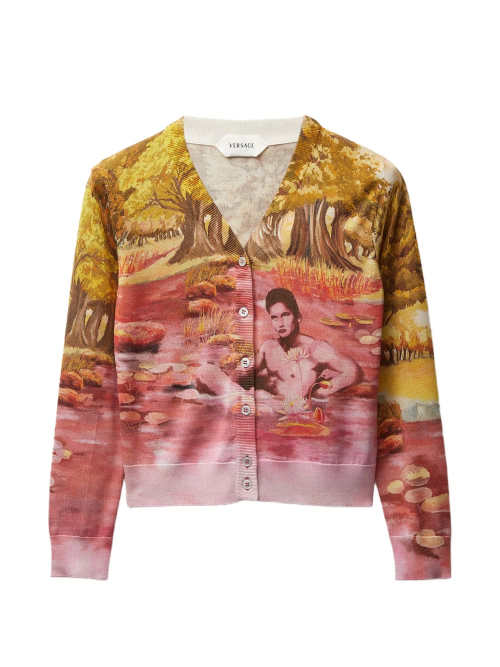 Versace Versace IT Printed silk cardigan