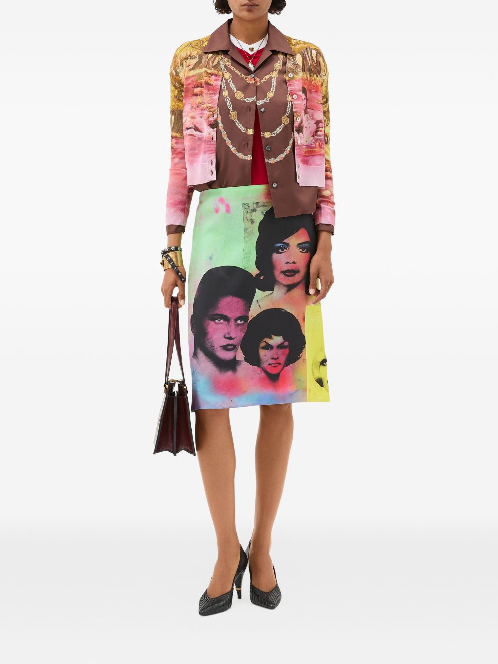 Versace Versace IT Printed silk cardigan