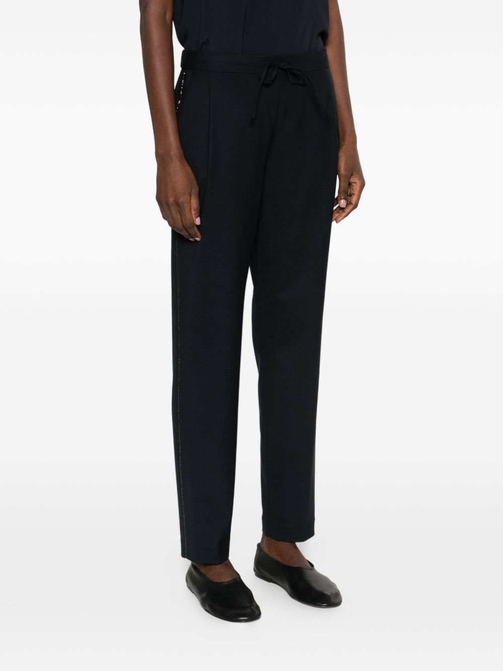 Fabiana Filippi Fabiana Filippi Wool drawstring trousers
