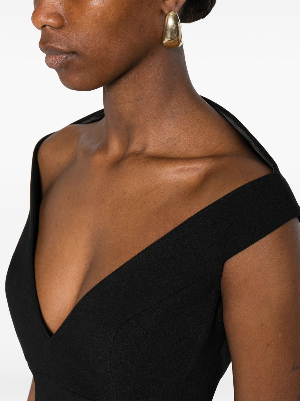 Solace London Solace London V-neck zip fastening Monica midi dress