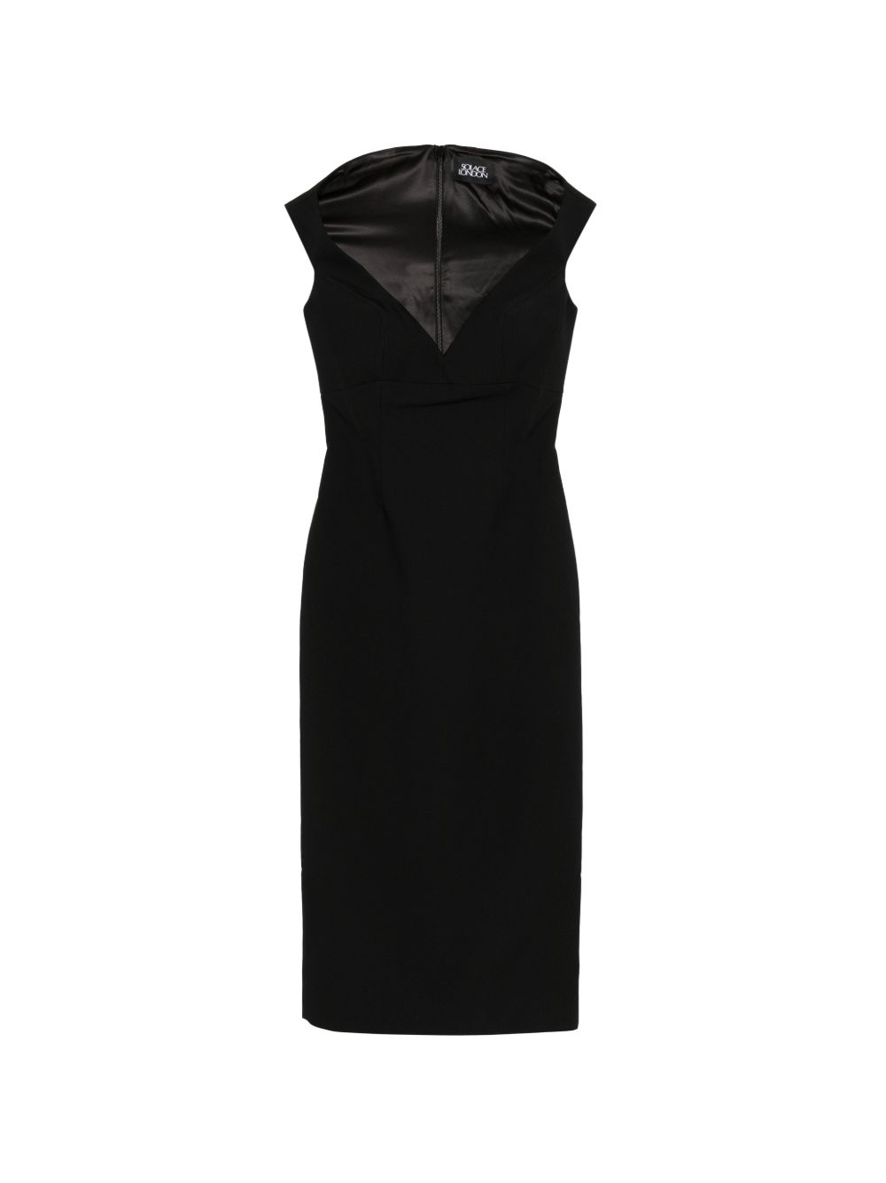 Solace London Solace London V-neck zip fastening Monica midi dress