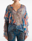 Etro Etro Printed silk blouse