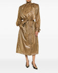 Saint Laurent Saint Laurent LavalliÃ¨re Double-Breasted Belted Trench Coat