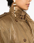 Saint Laurent Saint Laurent LavalliÃ¨re Double-Breasted Belted Trench Coat