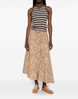 Ganni Ganni A-line silhouette Printed cotton skirt
