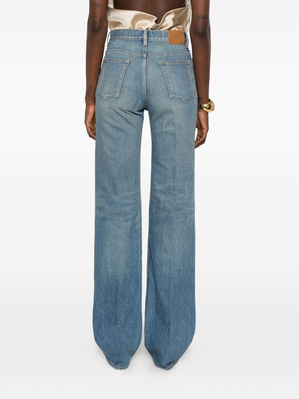 Saint Laurent Saint Laurent Denim Cotton Flared Jeans