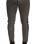 Dolce & Gabbana Chic Embellished Crown Skinny Jeans