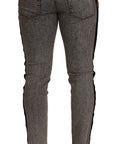 Dolce & Gabbana Chic Embellished Crown Skinny Jeans