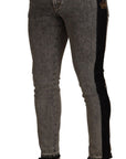 Dolce & Gabbana Chic Embellished Crown Skinny Jeans