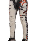 Dolce & Gabbana Chic Slim Fit Star Motif Denim Jeans