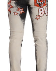 Dolce & Gabbana Chic Slim Fit Star Motif Denim Jeans