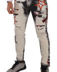 Dolce & Gabbana Chic Slim Fit Star Motif Denim Jeans