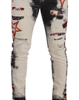 Dolce & Gabbana Chic Slim Fit Star Motif Denim Jeans
