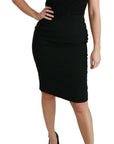 Dolce & Gabbana Elegant Black Lace Sleeveless Bodycon Dress