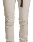 Karl Lagerfeld Chic White Mid-Waist Slim Fit Jeans