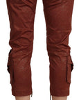 Just Cavalli Elegant Cropped Mid Waist Cotton Pants