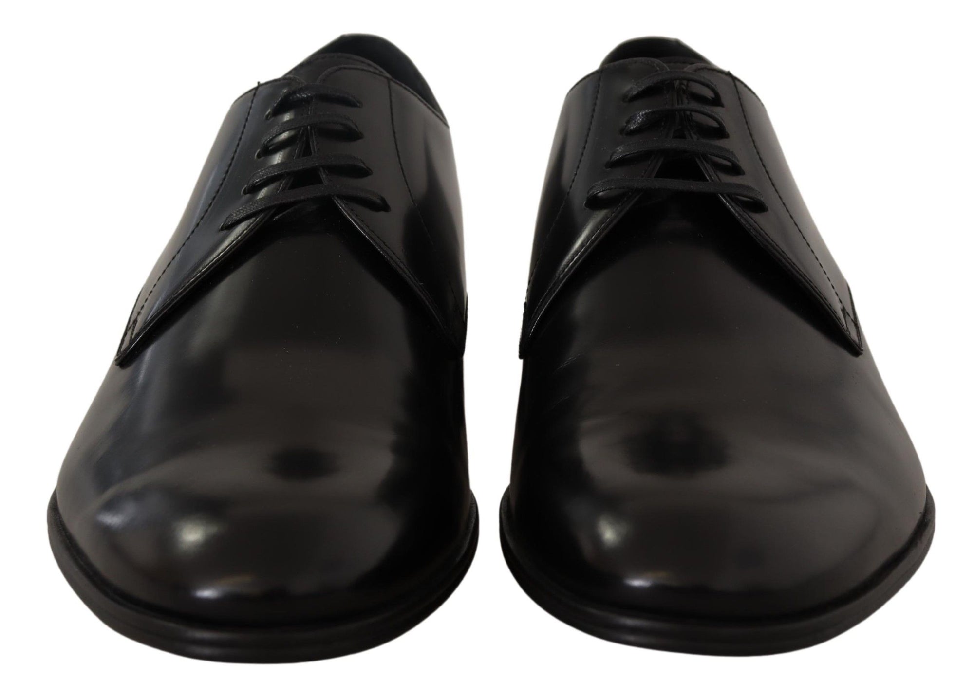 Dolce &amp; Gabbana Elegant Black Leather Derby Shoes