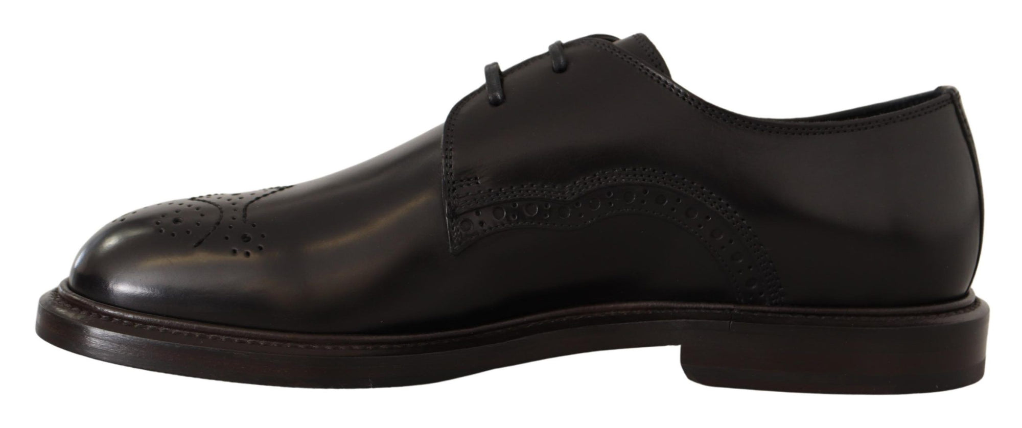 Dolce &amp; Gabbana Elegant Black Derby Dress Shoes