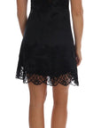Dolce & Gabbana Elegant Black Silk Lace Lingerie Dress
