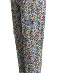 Dolce & Gabbana Floral High Waisted Tapered Denim Jeans