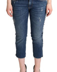 Dolce & Gabbana Elegant Mid-Waist Cropped Denim