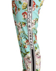 Dolce & Gabbana Floral Viscose Jogger Pants in Green