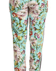 Dolce & Gabbana Floral Viscose Jogger Pants in Green